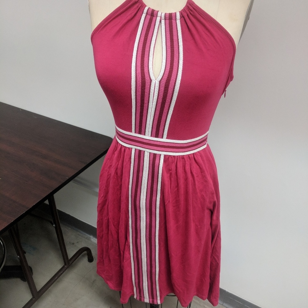 Anthropologie Pink Halter Dress Size P